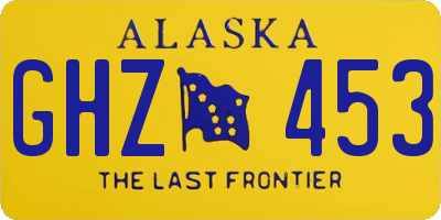 AK license plate GHZ453