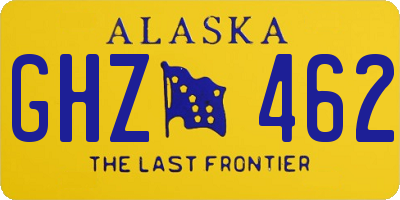 AK license plate GHZ462