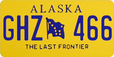 AK license plate GHZ466