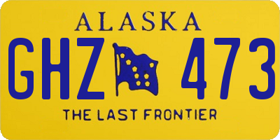 AK license plate GHZ473