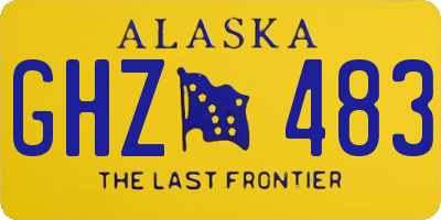 AK license plate GHZ483