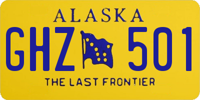 AK license plate GHZ501