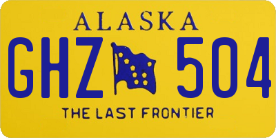 AK license plate GHZ504