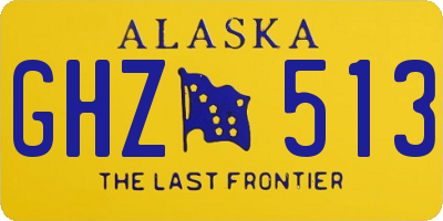 AK license plate GHZ513