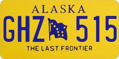 AK license plate GHZ515