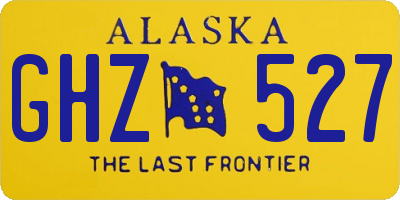 AK license plate GHZ527