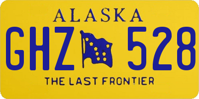 AK license plate GHZ528