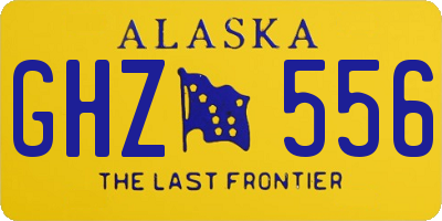 AK license plate GHZ556