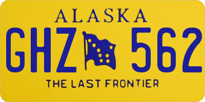AK license plate GHZ562