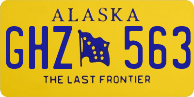 AK license plate GHZ563