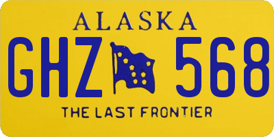 AK license plate GHZ568
