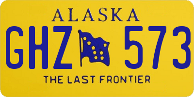 AK license plate GHZ573