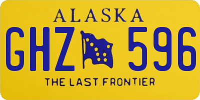 AK license plate GHZ596