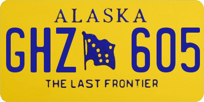 AK license plate GHZ605