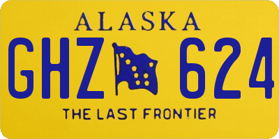 AK license plate GHZ624