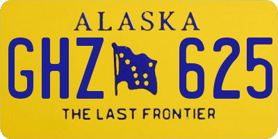 AK license plate GHZ625