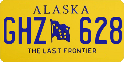 AK license plate GHZ628