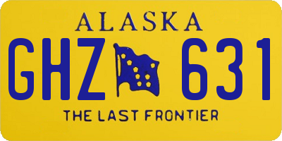AK license plate GHZ631