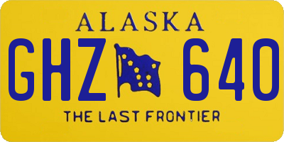 AK license plate GHZ640