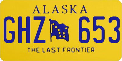 AK license plate GHZ653