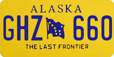 AK license plate GHZ660