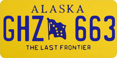 AK license plate GHZ663
