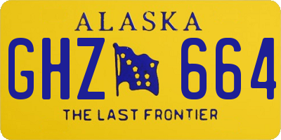 AK license plate GHZ664