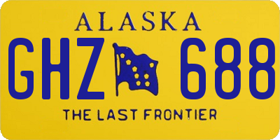 AK license plate GHZ688