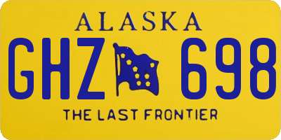 AK license plate GHZ698