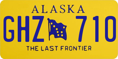 AK license plate GHZ710