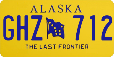 AK license plate GHZ712