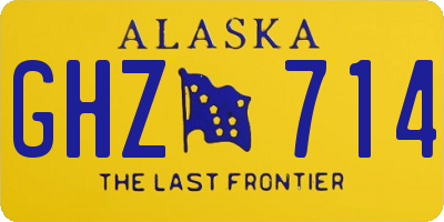 AK license plate GHZ714
