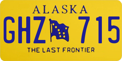 AK license plate GHZ715