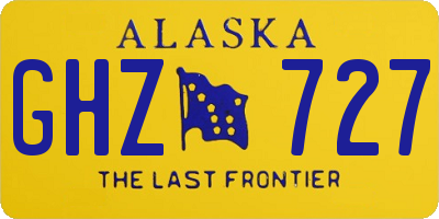 AK license plate GHZ727