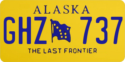 AK license plate GHZ737