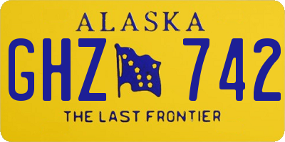 AK license plate GHZ742