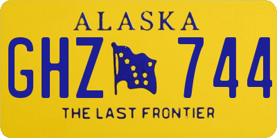 AK license plate GHZ744