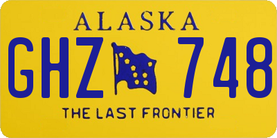 AK license plate GHZ748
