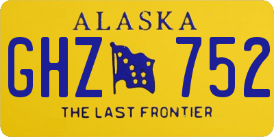 AK license plate GHZ752