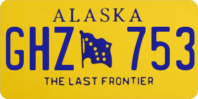 AK license plate GHZ753