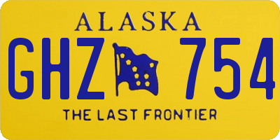 AK license plate GHZ754