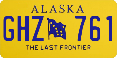 AK license plate GHZ761