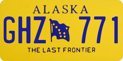 AK license plate GHZ771