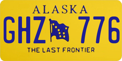 AK license plate GHZ776