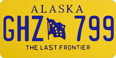 AK license plate GHZ799