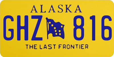AK license plate GHZ816