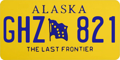 AK license plate GHZ821