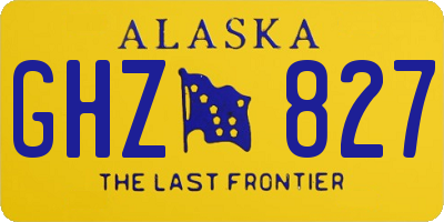 AK license plate GHZ827