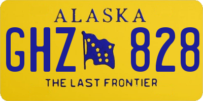 AK license plate GHZ828