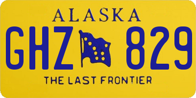 AK license plate GHZ829